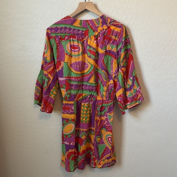 ba&sh Dean Graphic-Print Kimono Blouse Coverup Size 1 / US Small - Picture 9 of 9